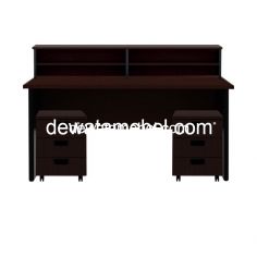 Meja Kantor Ukuran 160 - EXPO MP 160 + MP RC 160 + MP M03 + MP M03 / Mahogany 